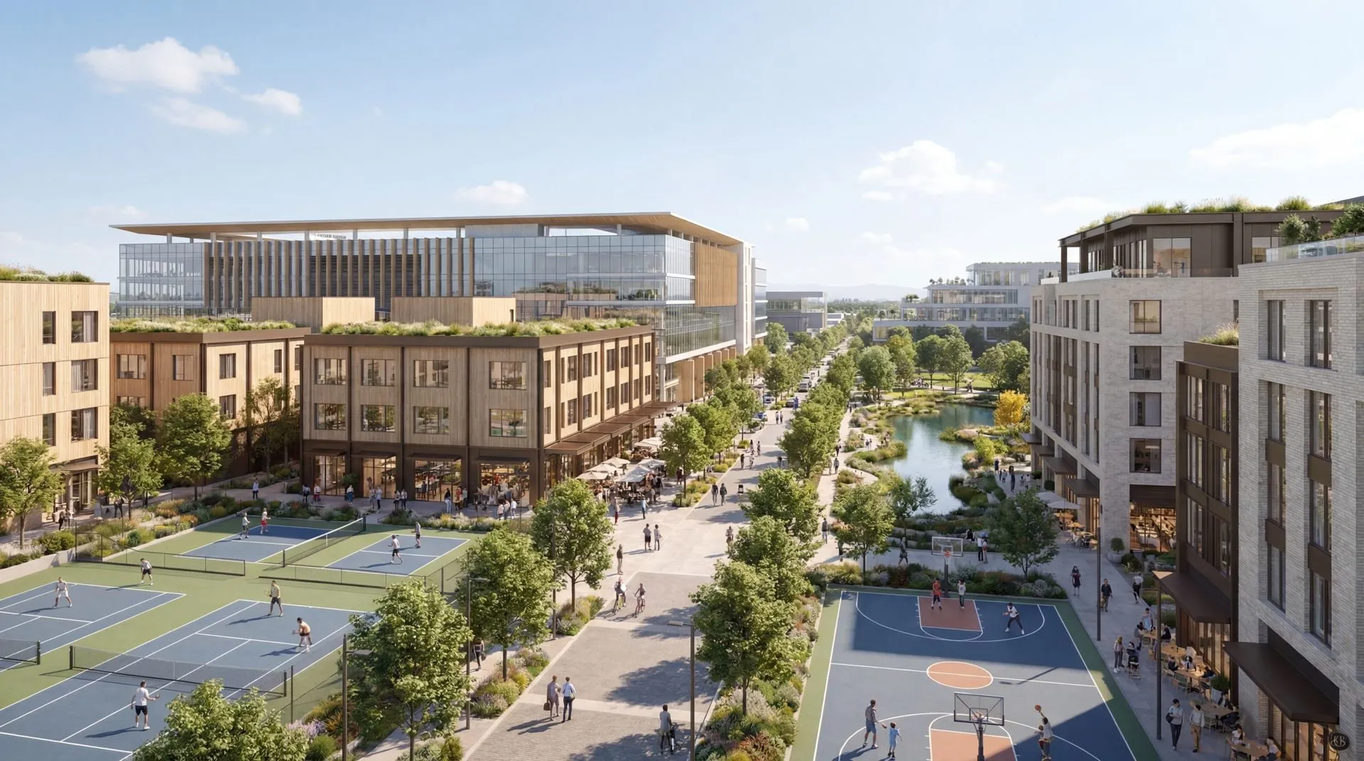 The sports and recreation district.